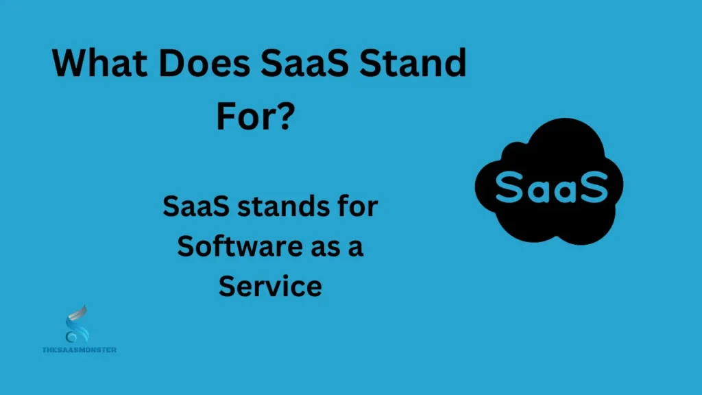 SaaS stands for Software as a Service. It's a software distribution model where applications are hosted by a third-party provider and made available to customers over the internet.