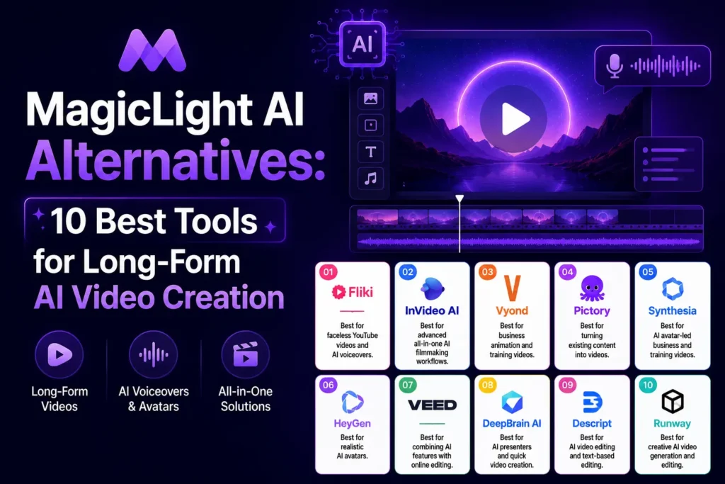 MagicLight AI Alternatives 10 Best Tools for Long-Form AI Video