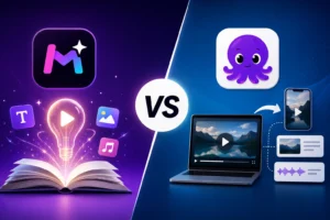 MagicLight AI vs Pictory comparison showing AI video creation and content repurposing